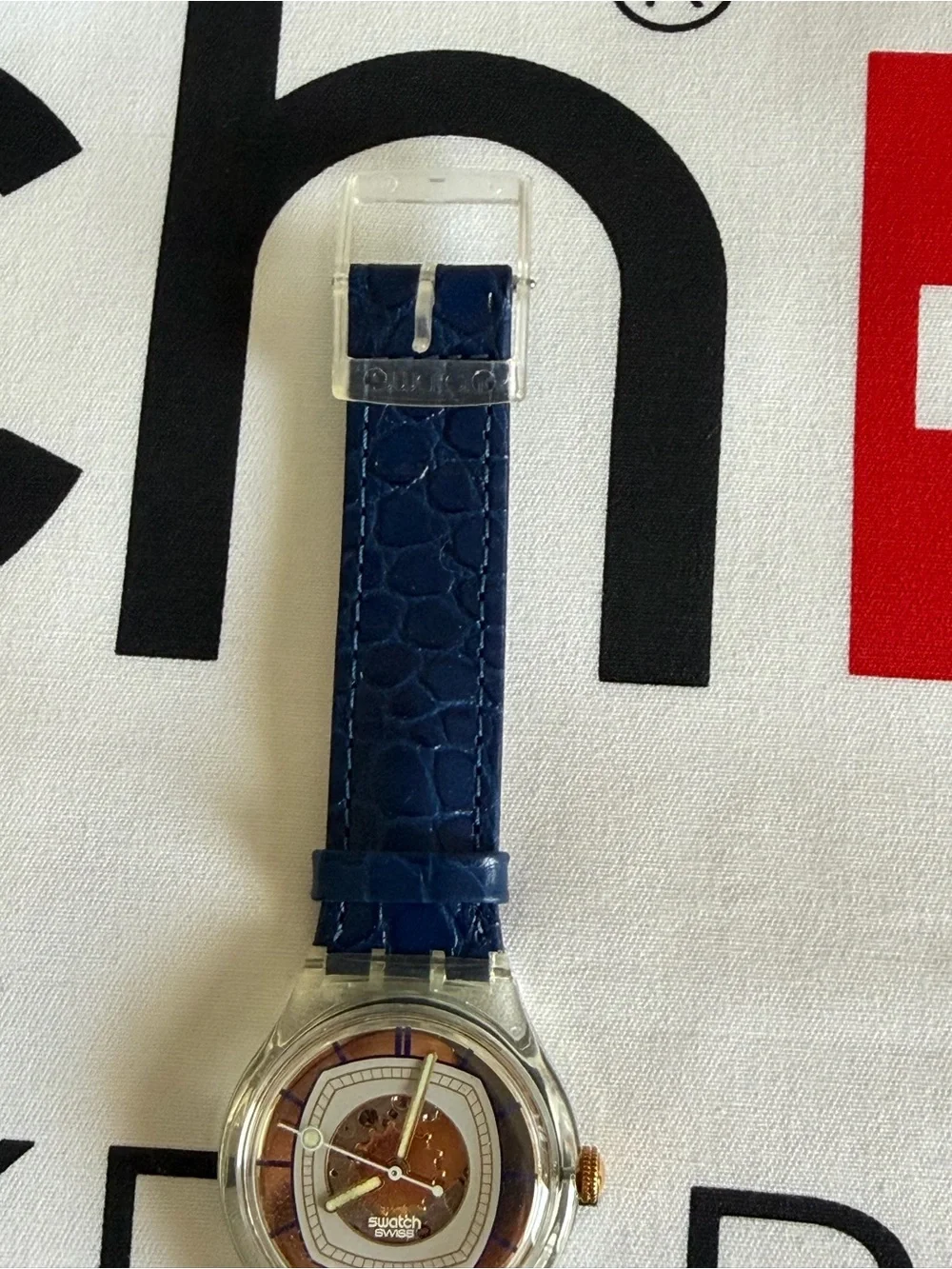 Swatch Hidden View SAK117 Automatic Skeleton Watch 1995  New old stock